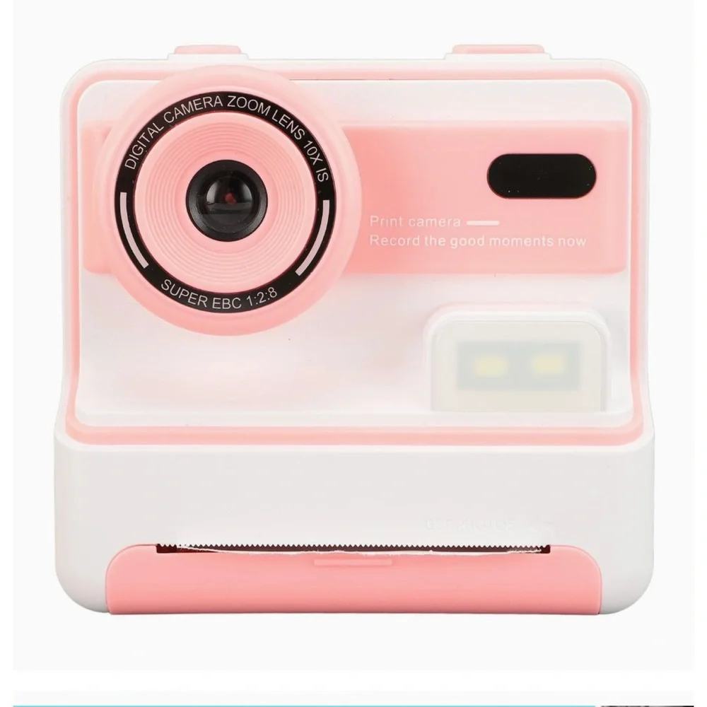 Pink and White Instant Camera